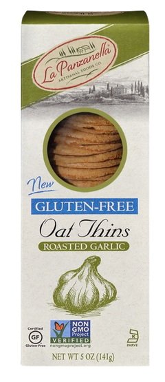 Gluten Free Oat Thins-Roasted Garlic