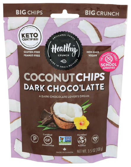 Dark Choco Latte Coconut Chips