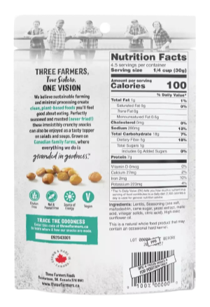 Sea Salt & Vinegar Crunchy Lentils