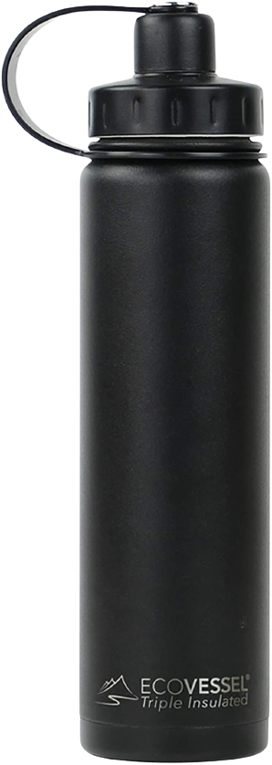 Boulder Black Insulated Water Bottle
