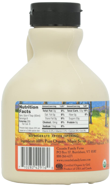 Grade A Organic Maple Syrup