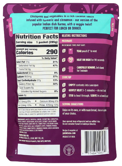 Chickpea & Veggie Korma