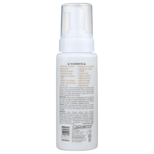 Waterless Foaming Pet Shampoo For Dog