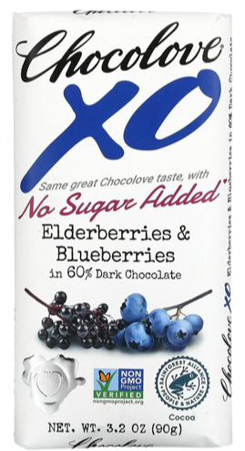 Elderberries & Blueberries In Dark Chocolate Bar