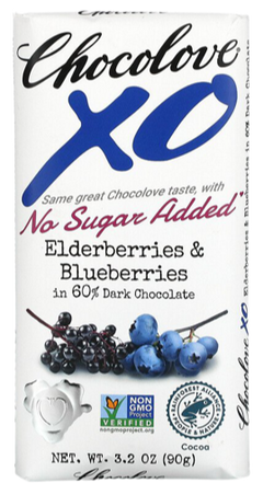 Elderberries & Blueberries In Dark Chocolate Bar