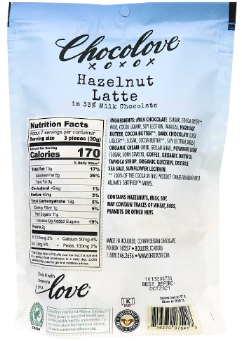Hazelnut Latte Milk Chocolate Bites
