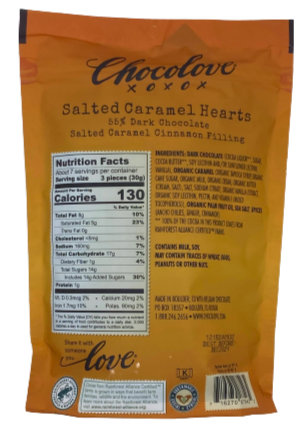 Dark Chocolate Caramel Hearts