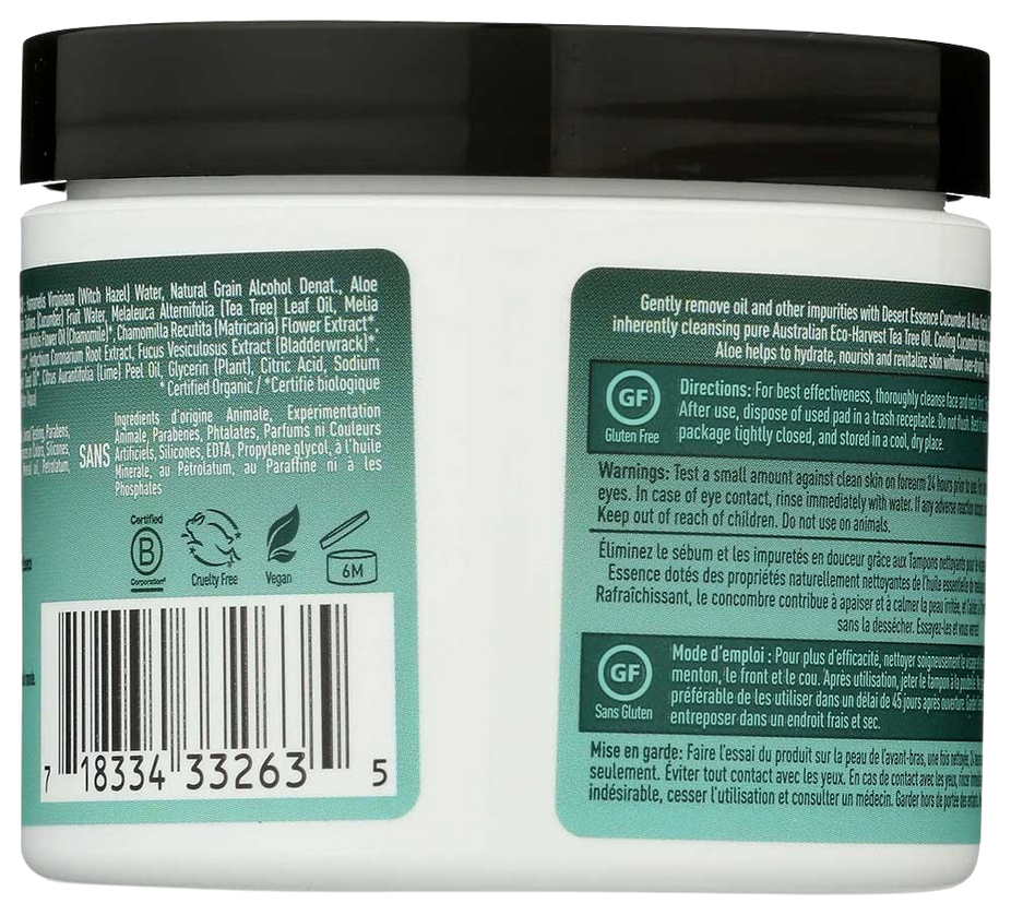 Cucumber & Aloe Facial Cleansing Pads