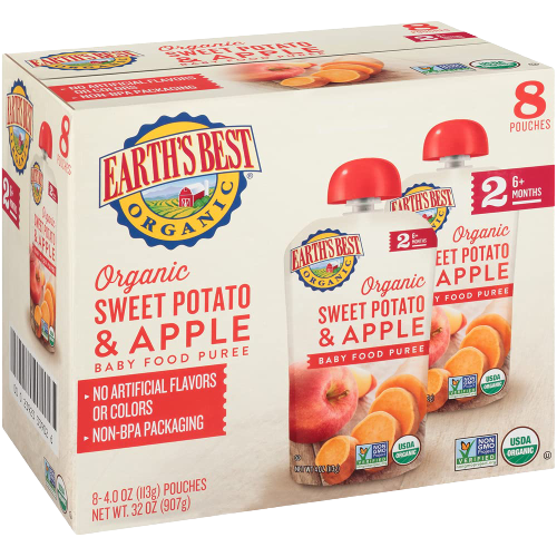 Organic Sweet Potato & Apple Baby Food Puree