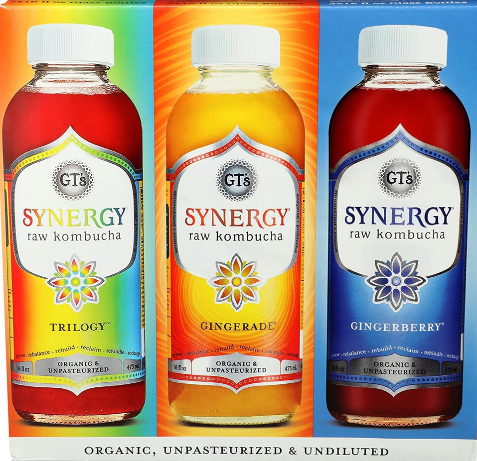 Organic Synergy Kombucha (6 Pack) Variety