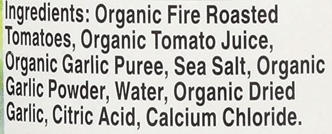 Organic Petit Fire Roasted Garlic Diced Tomatoes