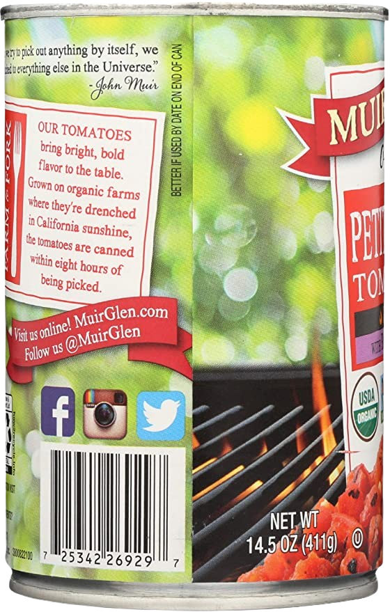 Organic Petit Fire Roasted Garlic Diced Tomatoes