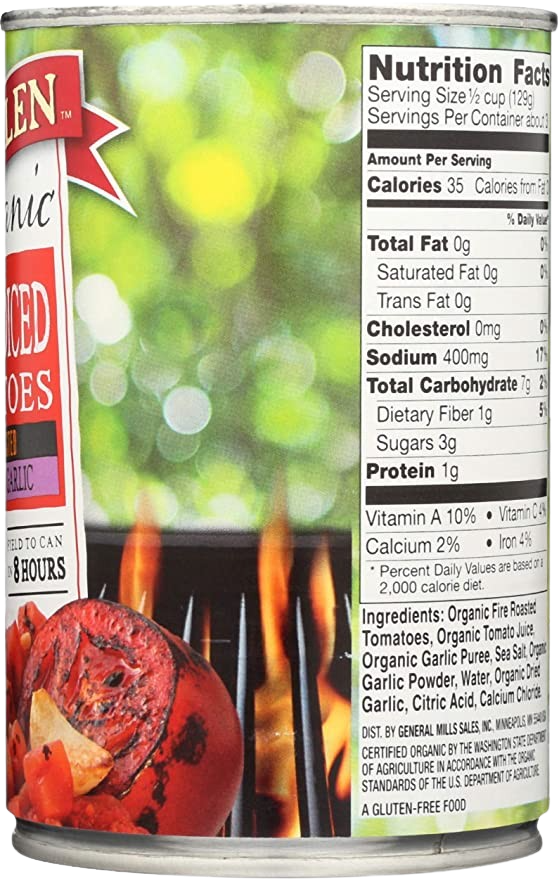Organic Petit Fire Roasted Garlic Diced Tomatoes