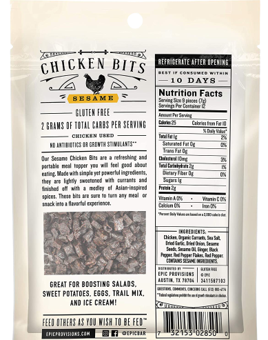 Sesame Bbq Chicken Bits
