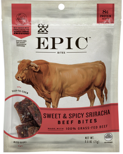 Sweet & Spicy Sriracha Beef Jerky Bites