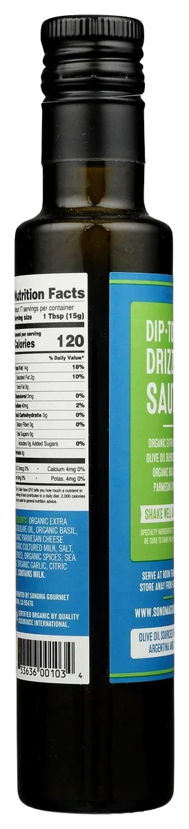 Organic  Extra Virgin Olive Oil Basil Parm