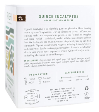 Organic Quince Eucalyptus Tea, 15 Ct