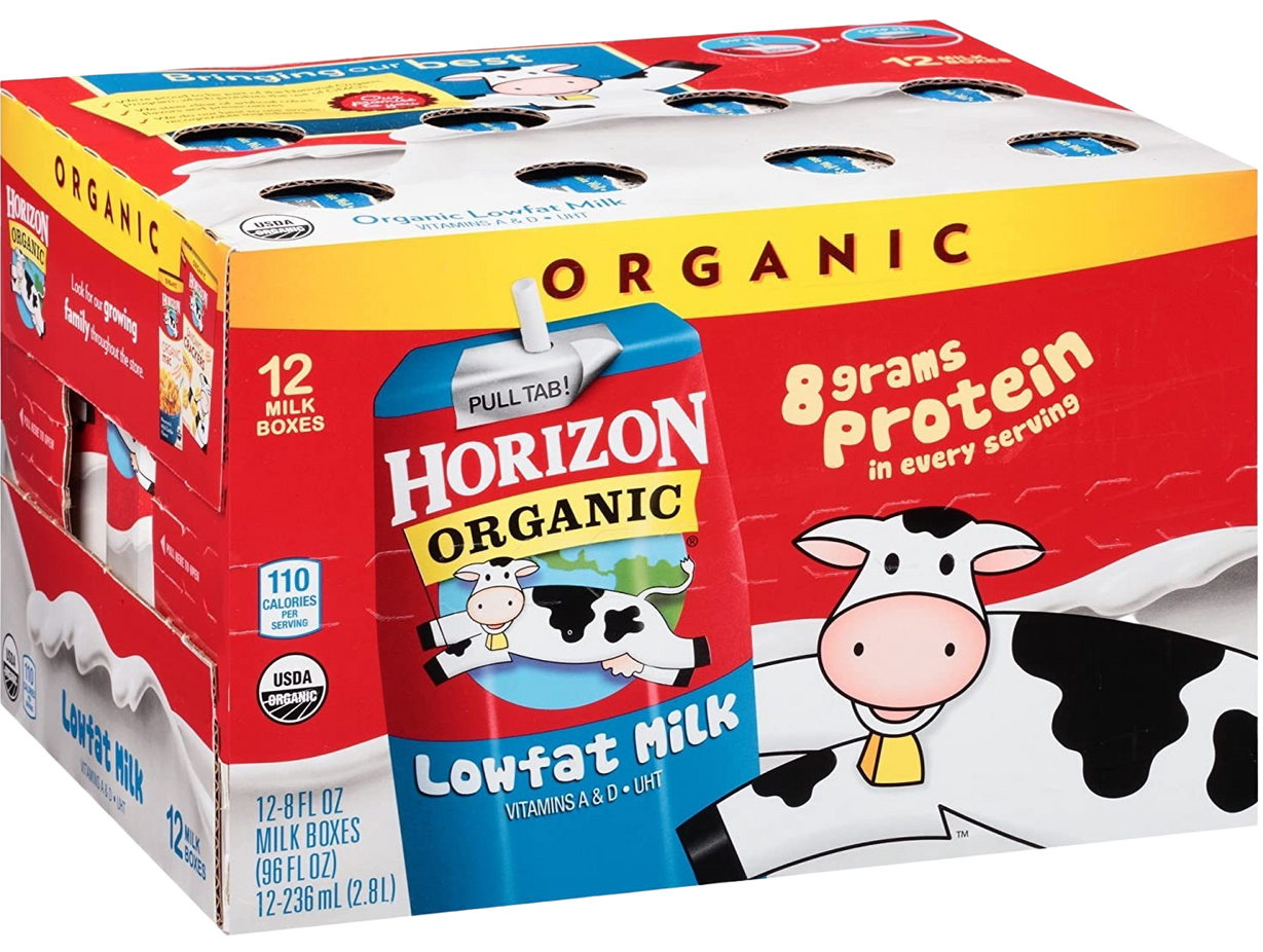 Organic Lowfat Milk 12Ct