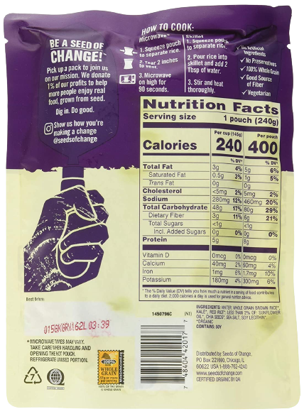 Red Rice With Chia And Kale