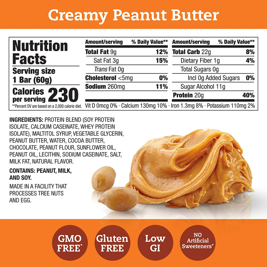 Creamy Peanut Butter Protein Bar