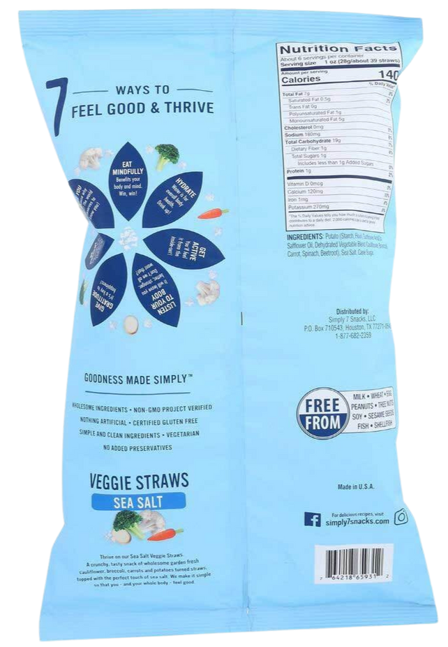 Sea Salt Veggie Straw