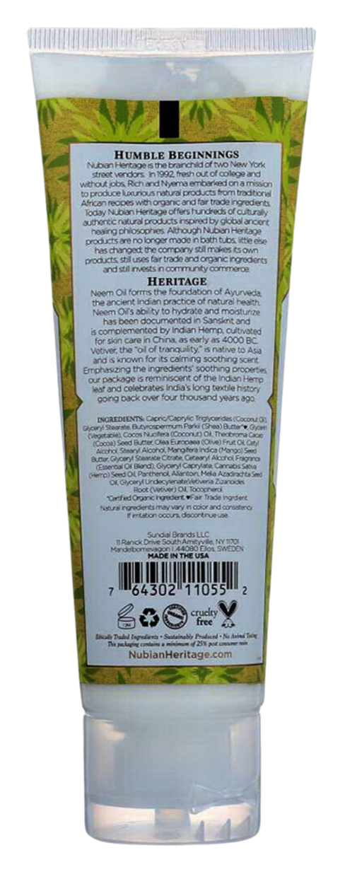 Indian Hemp & Haitian Vetiver Hand Cream