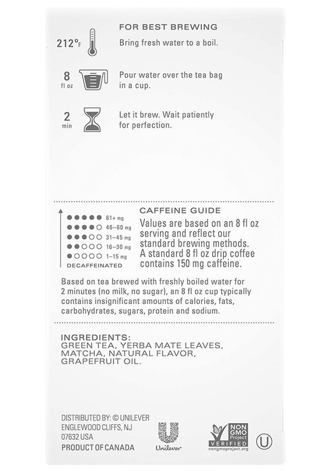 Tea Green Matcha Grapefruit