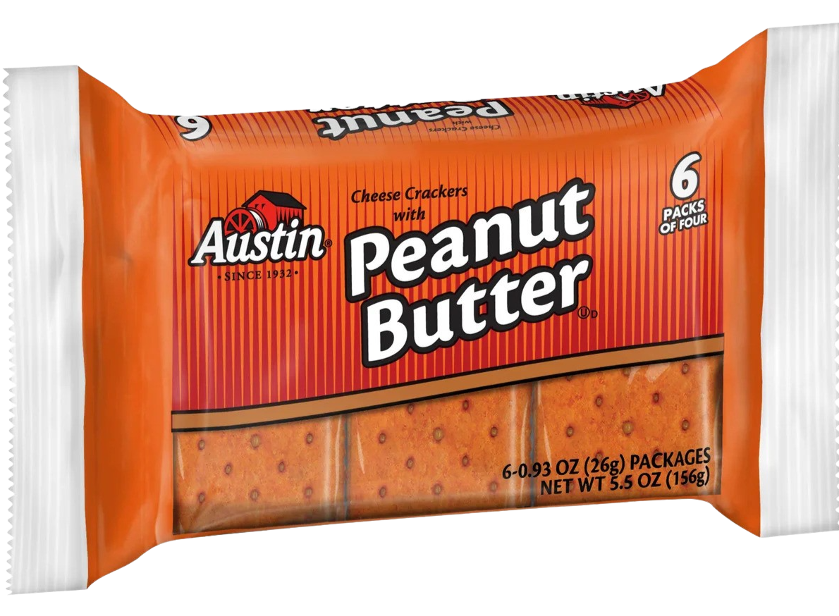 Cheese Cracker With Peanut Butter