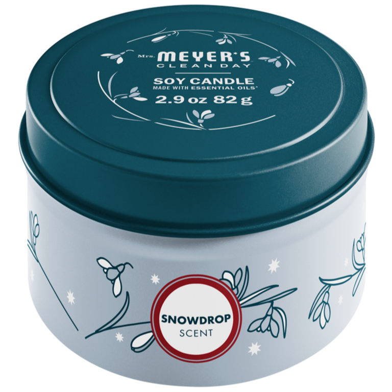 Snowdrop Tin Candle