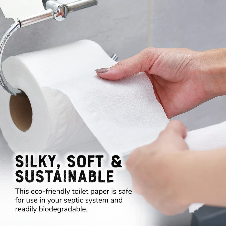 100% Bamboo & Sugarcane Bath Tissue 300 Sheets 2 Ply (4 CT)