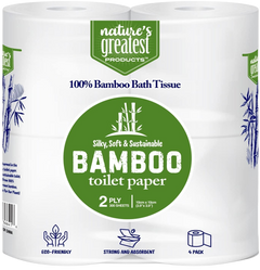 100% Bamboo & Sugarcane Bath Tissue 300 Sheets 2 Ply (4 CT)