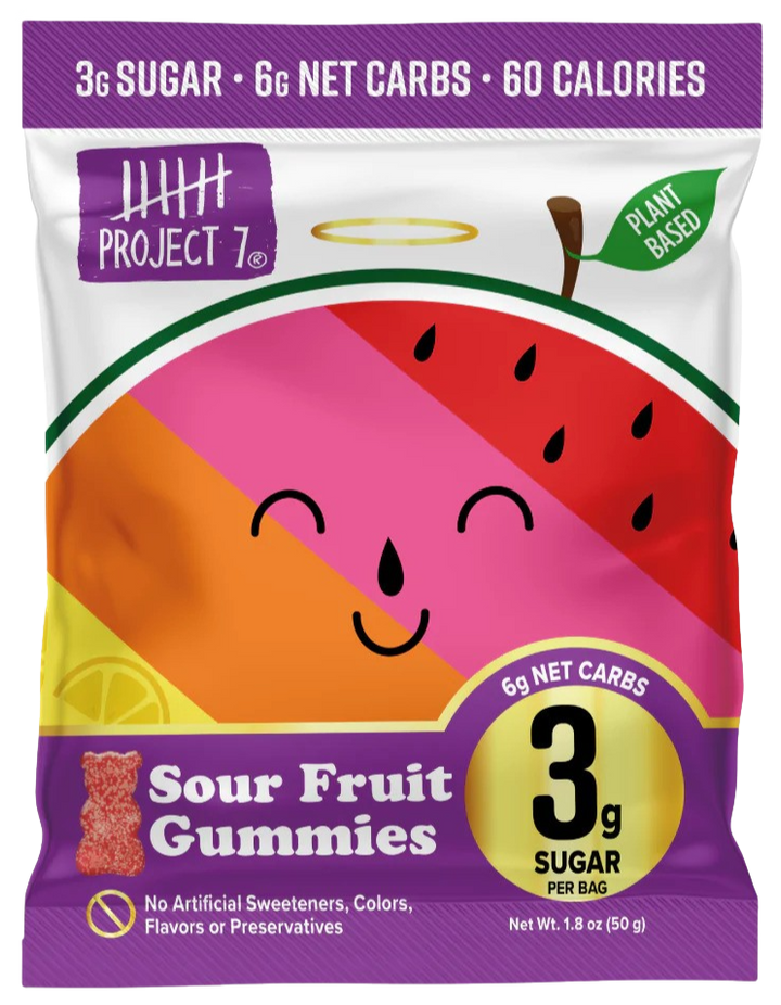 Sour Fruit Gummies Low Sugar (8 Pack Case)