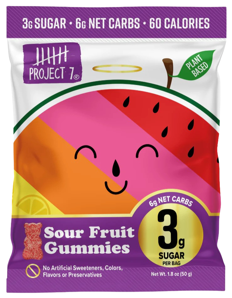 Sour Fruit Gummies Low Sugar (8 Pack Case)