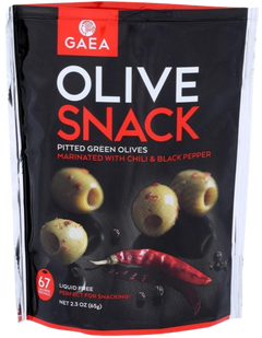 Chili Marinated Pitted Green Olive Snackpack (8 Pack)
