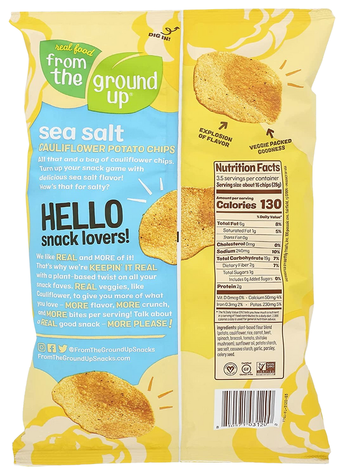 Sea Salt Cauliflower Chips