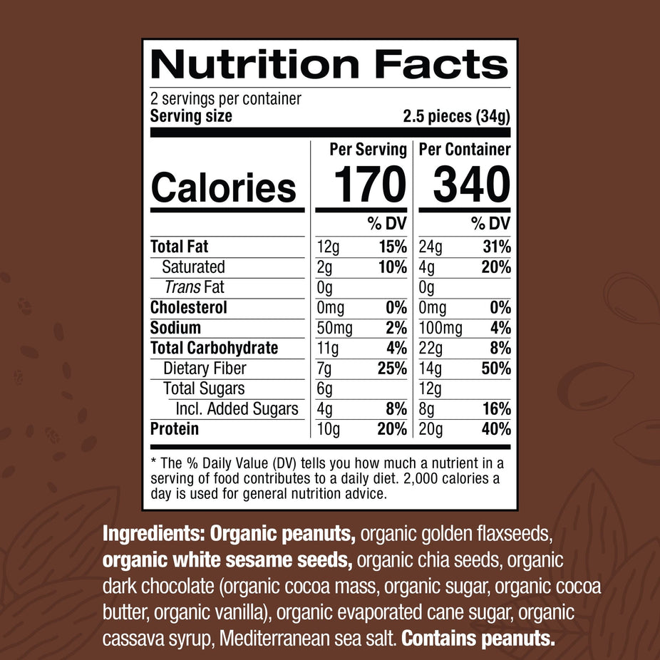 Organic Superbites- Peanut Dark Chocolate