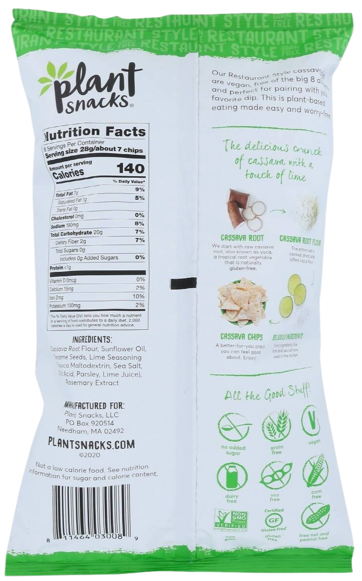 Gluten Free Cassava Chips Lime