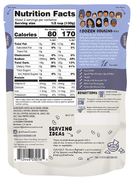Beans Black Refried Rte