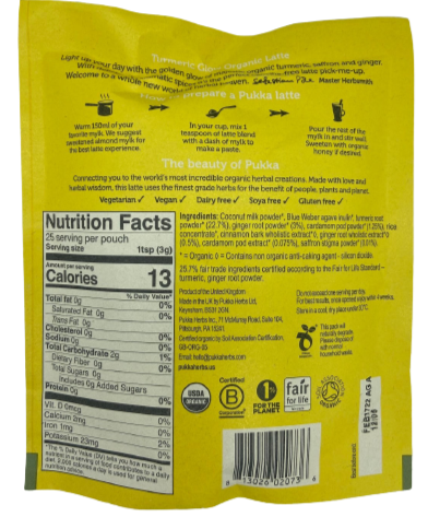 Organic Latte Turmeric Glow Tea