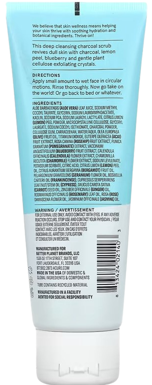 Charcoal Lemon & Blueberry Facial Scrub