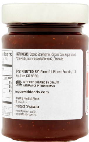 Organic Strawberry Preserves