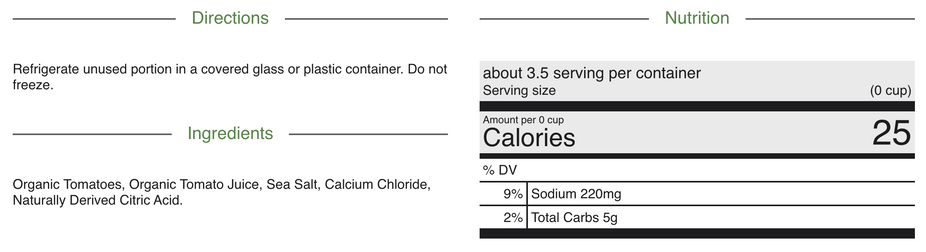 Organic Tomatoes Diced