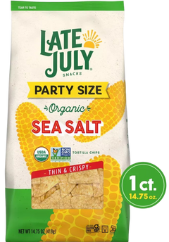 Organic Sea Salt Tortilla Chips Party Size Bag