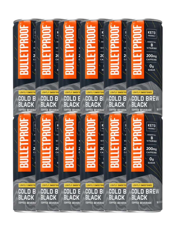 Lightly Sweetened Cold Brew Black Coffee (12 Pack Case)