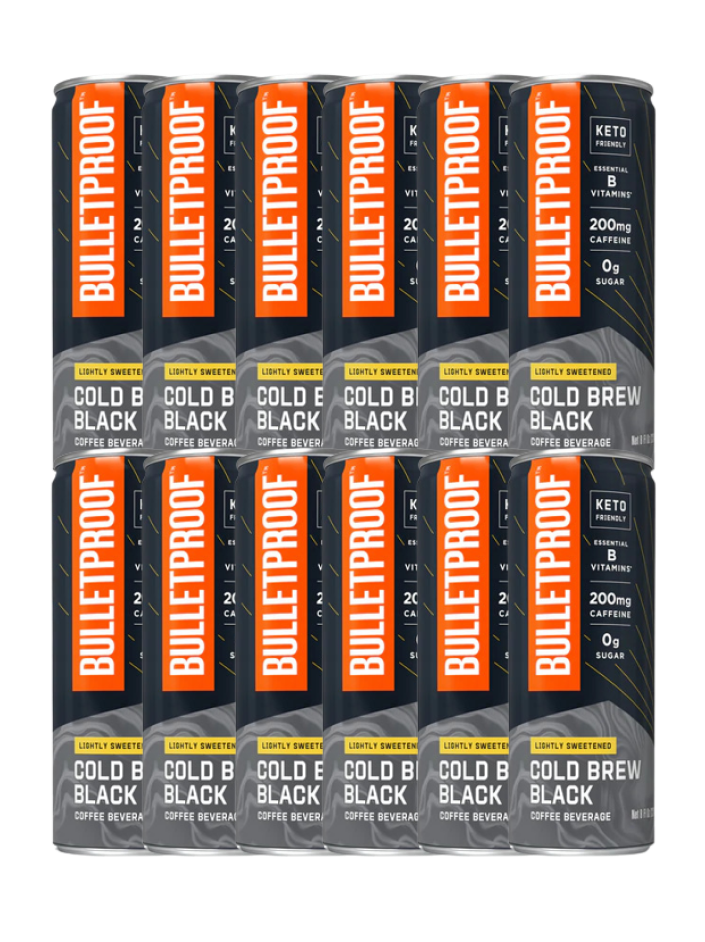 Lightly Sweetened Cold Brew Black Coffee (12 Pack Case)