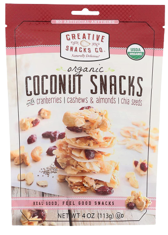 Organic Coconut Snacks With Cranberries