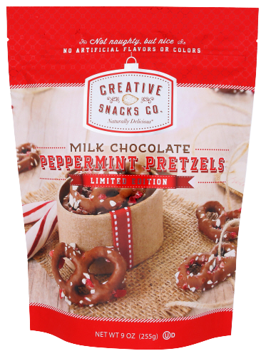 Milk Chocolate Peppermint Pretzels