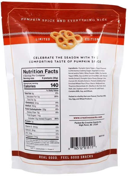 Pumpkin Spice Yogurt Pretzel