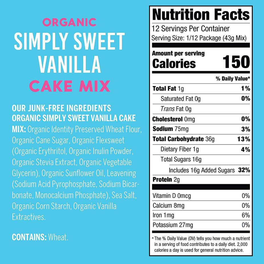 Organic Vanilla Cake Mix