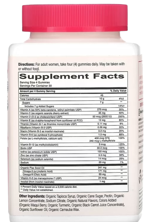 Organic Women's Formula Multivitamin